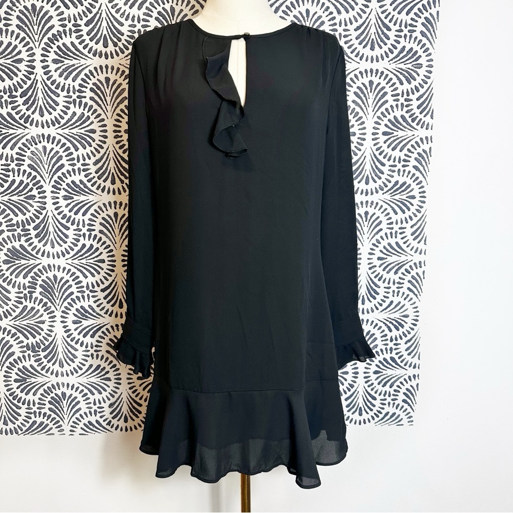 Finn & Grace Black Ruffle Cocktail Dress